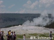 Old Faithful in "ruststand", Yellowstone Nat'l Park, Wyoming
